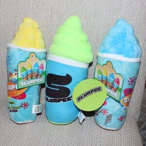 FREE*❤️3 x original 7-Eleven SLURPEE ornament plush soft toy 2019 Brain Freeze